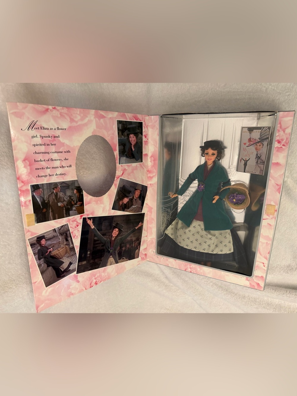 My Fair Lady Barbie Collector Edition Eliza Doolittle Teal Green Outfit 1995